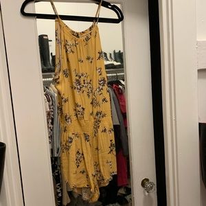 Brandy Melville Yellow Floral Romper